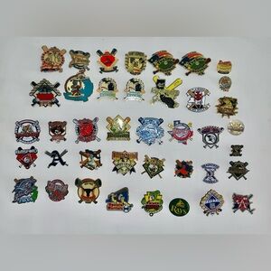 (40) Forty Enamel Pins Backs Cooperstown Youth Baseball Pin Collection 2014